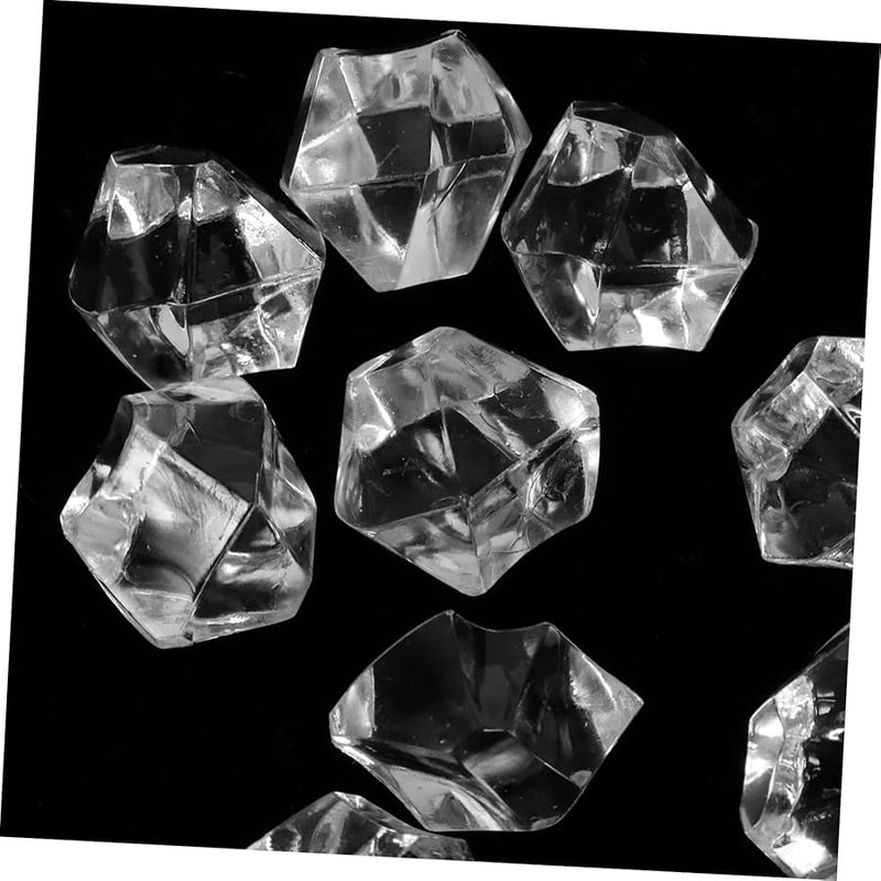 STOBAZA 400pcs High Transparency Plastic Ice Cubes For Photography Home Decor - Image 3